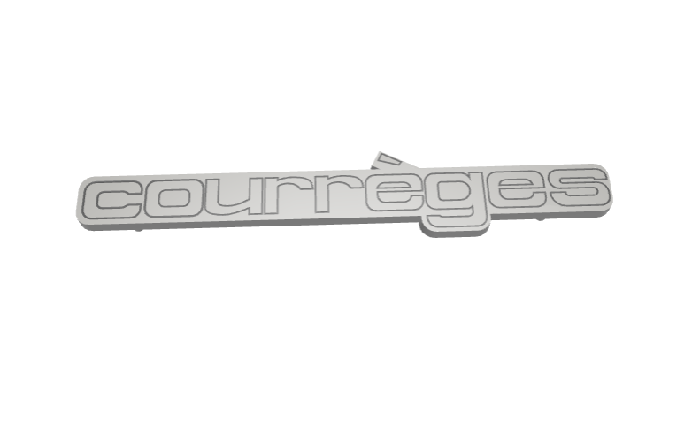 Monogramme "Courrèges" pour Matra Simca Bagheera