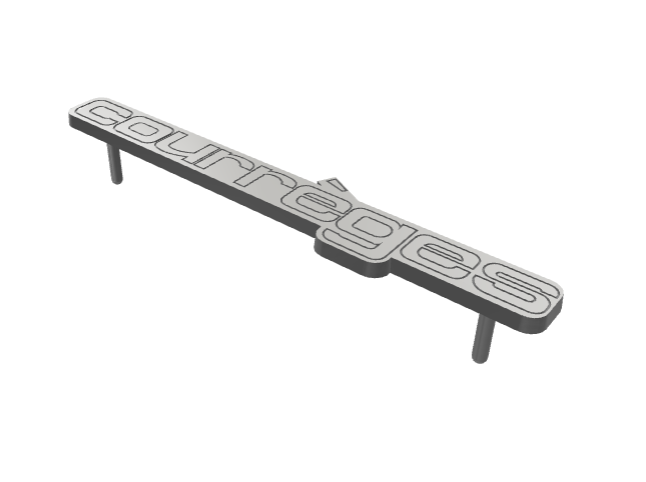 Monogramme "Courrèges" pour Matra Simca Bagheera